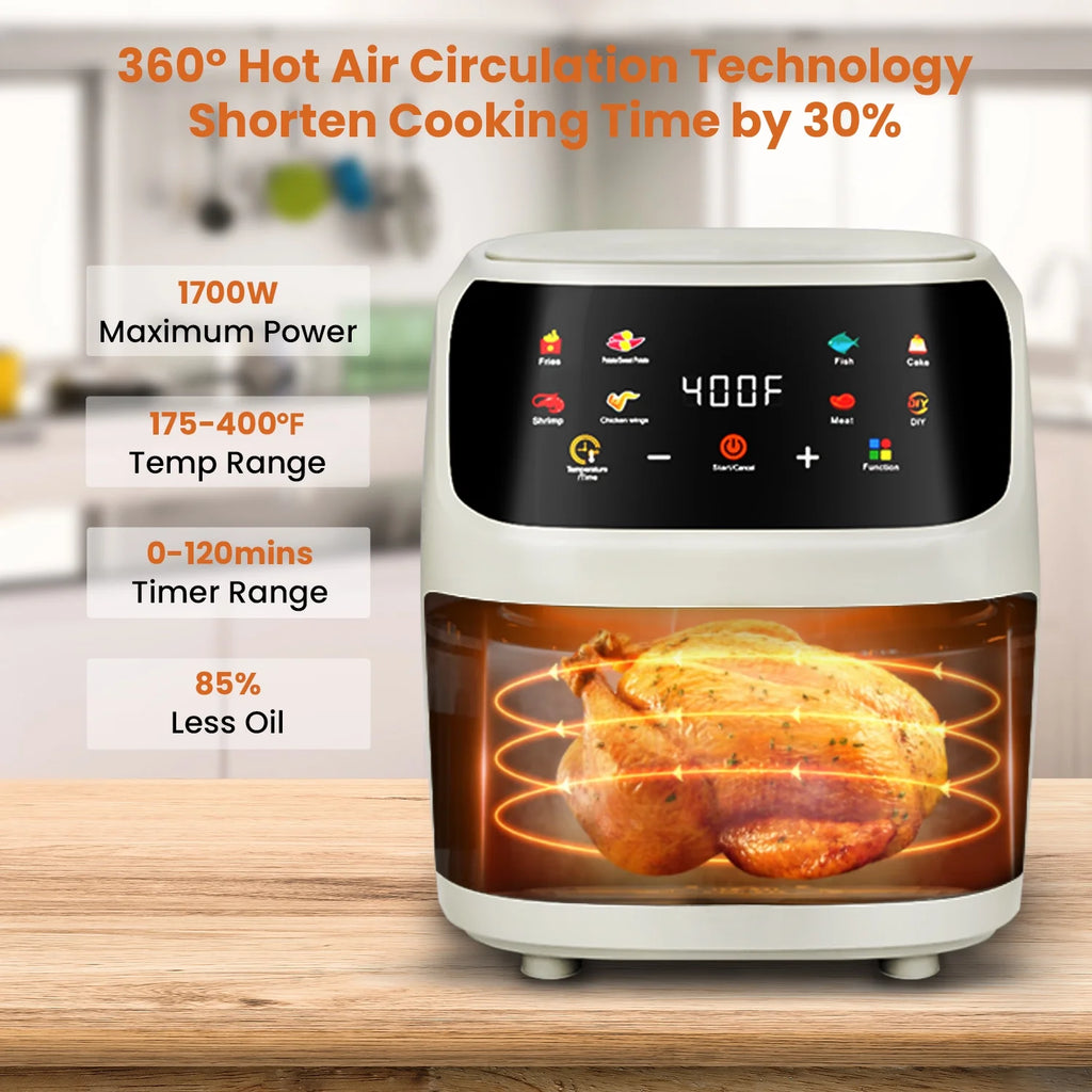 White 7.5QT 8-in-1 Digital Air Fryer C735160