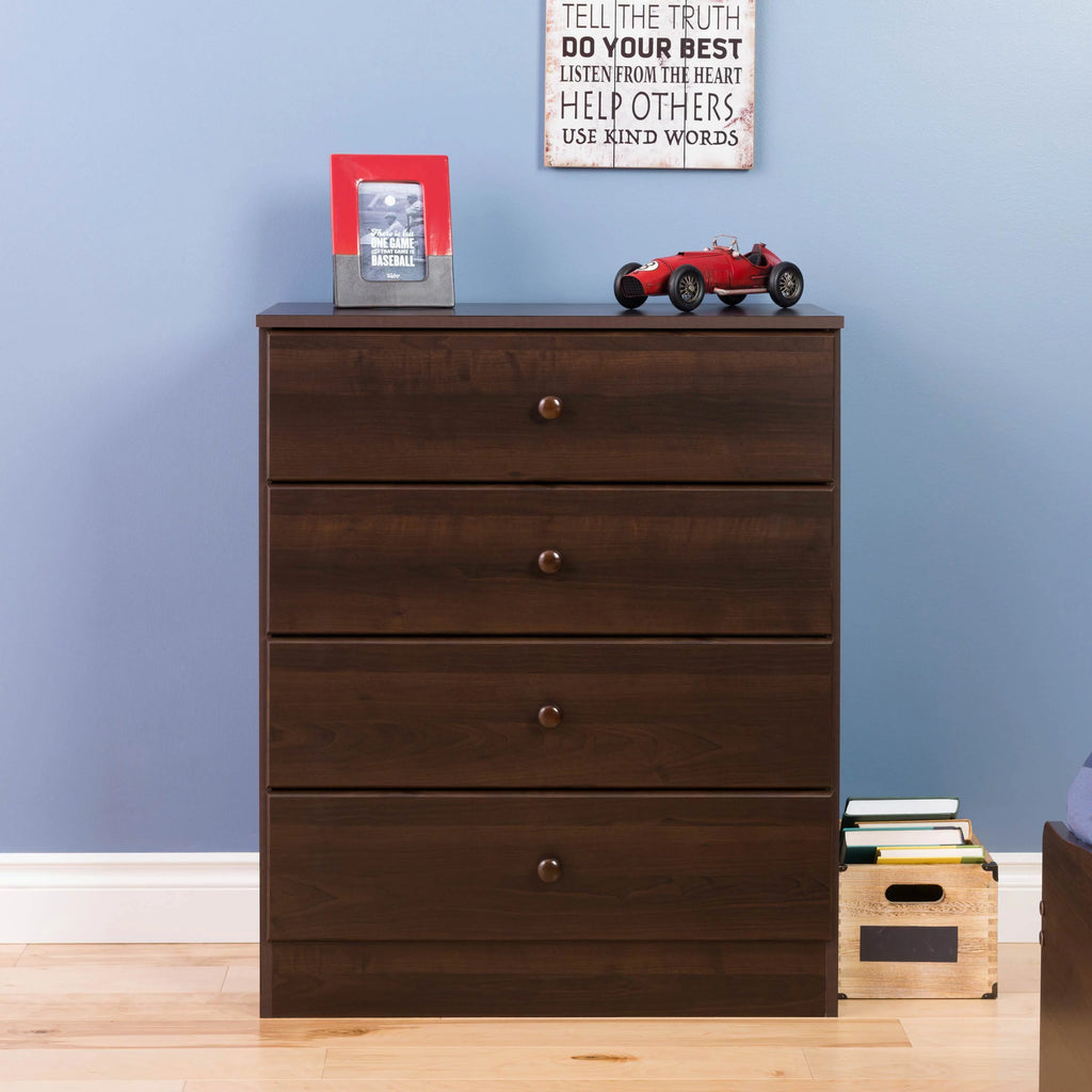 Espresso 4-Drawer Vertical Dresser W847981