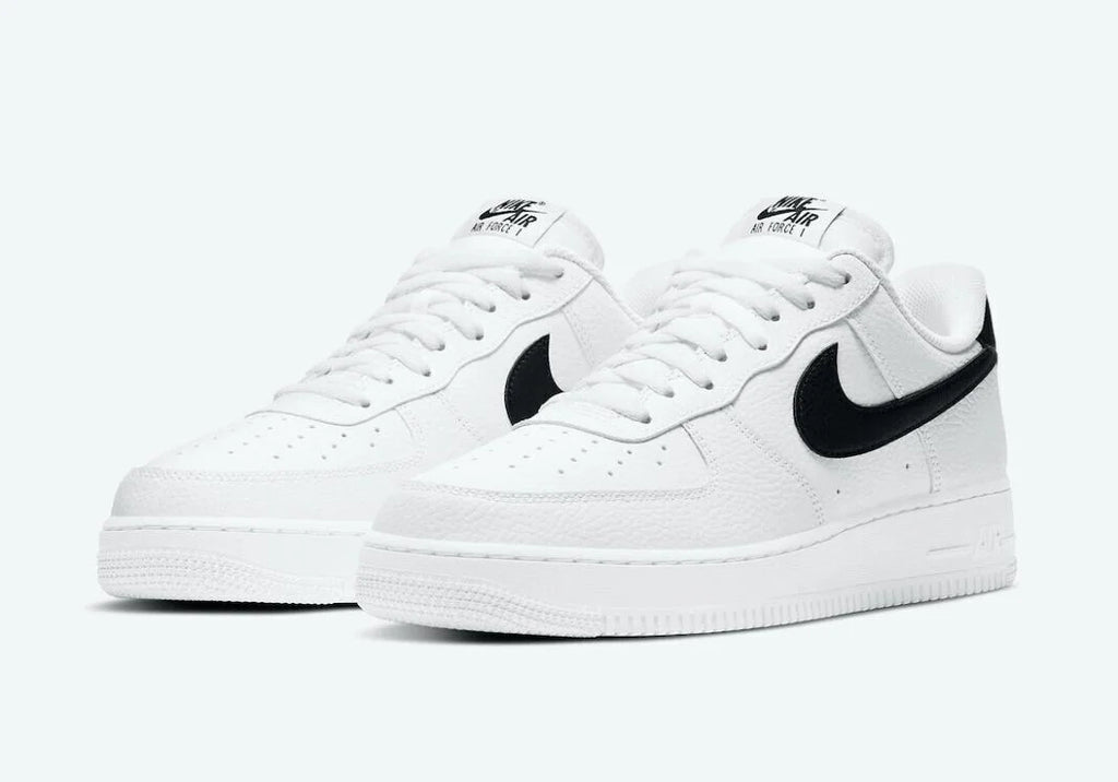 White Black Leather Sneaker Shoes Q5366