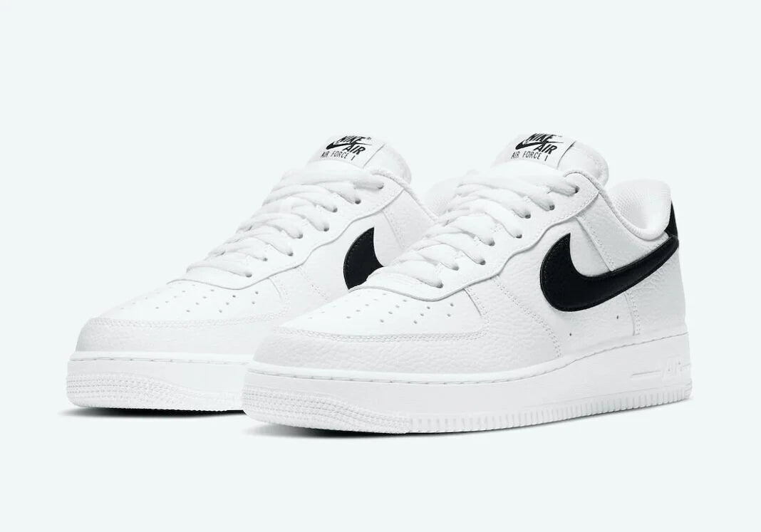 White Black Leather Sneaker Shoes Q5366