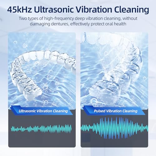 Ultrasonic Retainer Cleaner with 200ML Capacity, 45kHz, 4 Modes X16182