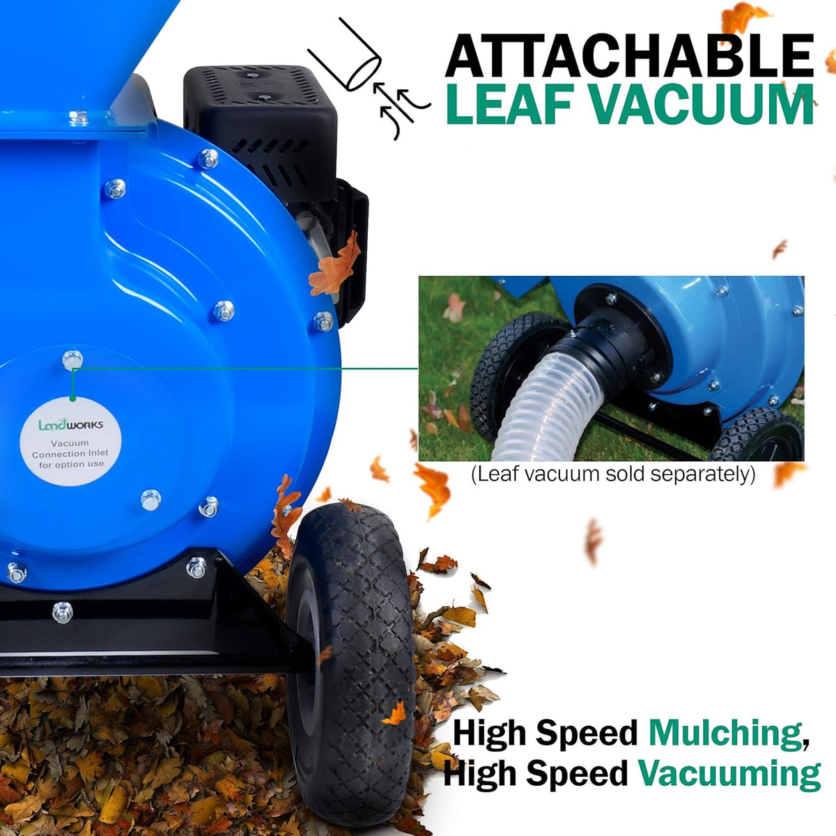 7HP 3 in 1 Wood Chipper Shredder Mulcher Q57149