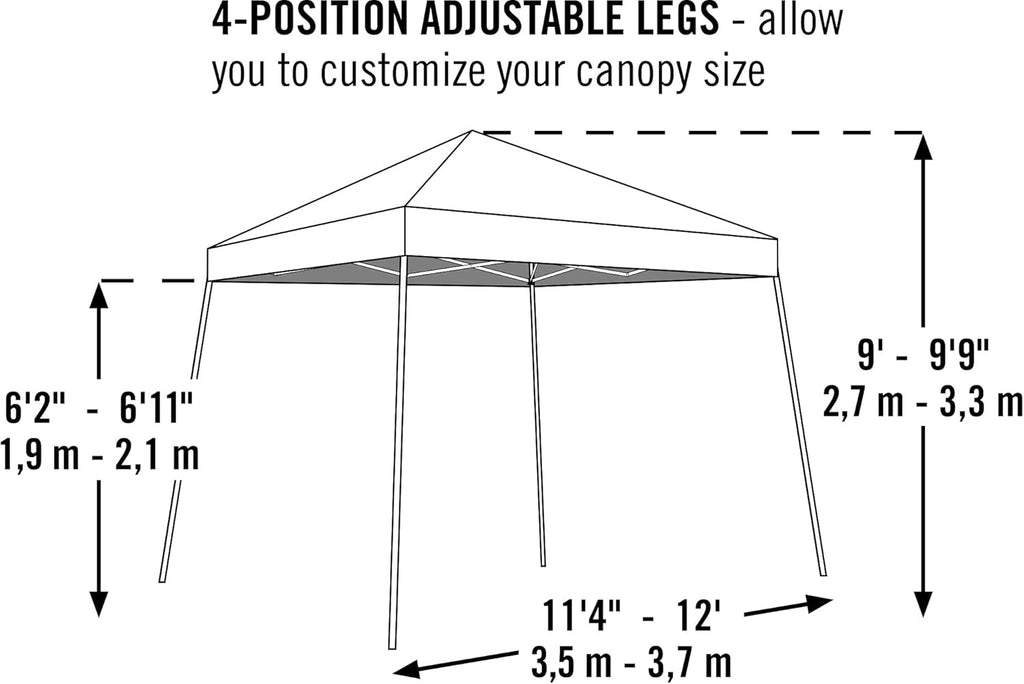 12 x 12 ft Terracotta Pop-Up Canopy with Roller Bag D7443