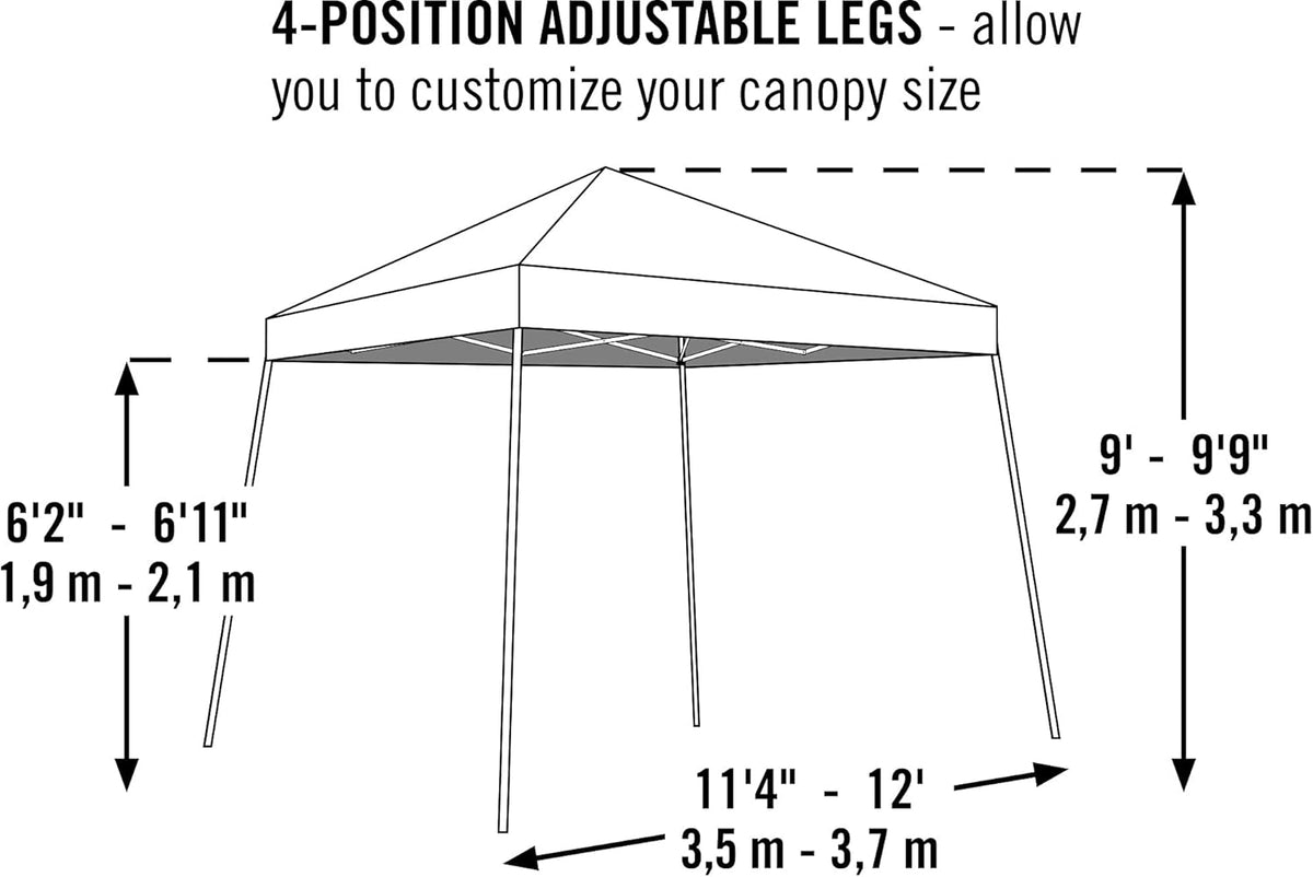 12 x 12 ft Terracotta Pop-Up Canopy with Roller Bag D7443