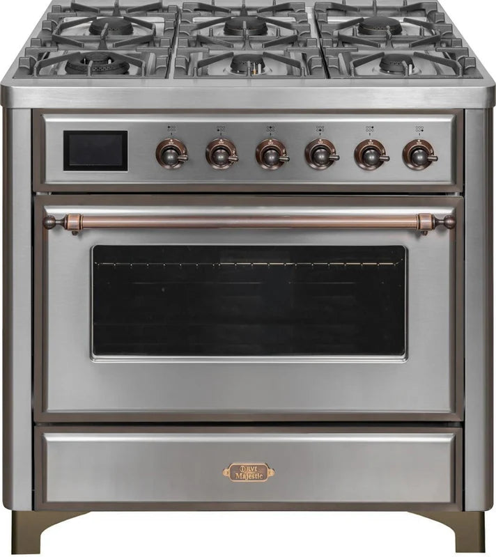 36 Dual Fuel Natural Gas Range Stainless Steel J80169