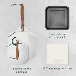 1800W Indoor Pizza Oven with Pizza Stone, Deep-Dish Pan & Pizza Peel Y8577