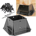 Black Finish 2 Pack Stainless Steel Square Flange Anchor Base with Screws I1868