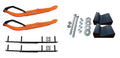 Orange MTX Snowmobile Skis with 6" Round Bars Complete Kit Q7882