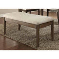 Beige Linen Bench L400967