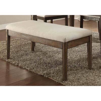 Beige Linen Bench L400967