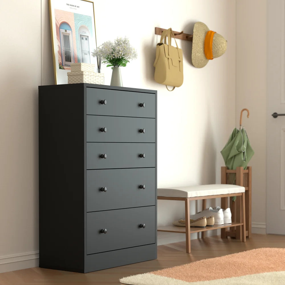 White 5 Drawer Dresser E616847