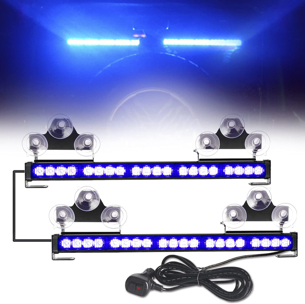2 in 1 Emergency Flashing LED Traffic Advisor Strobe Light Bar Amber/White A279