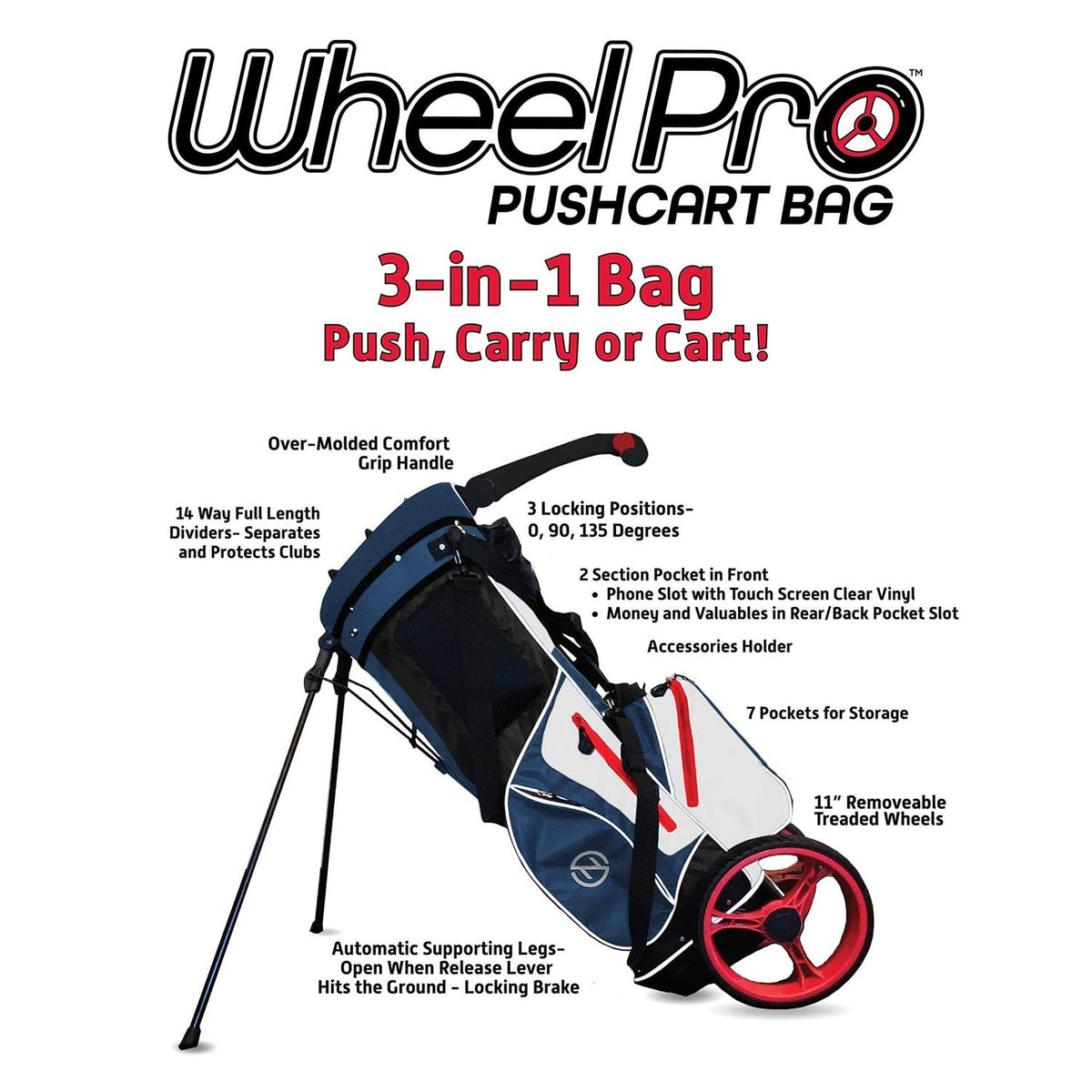 Wheel Push Cart & Stand Bag O798