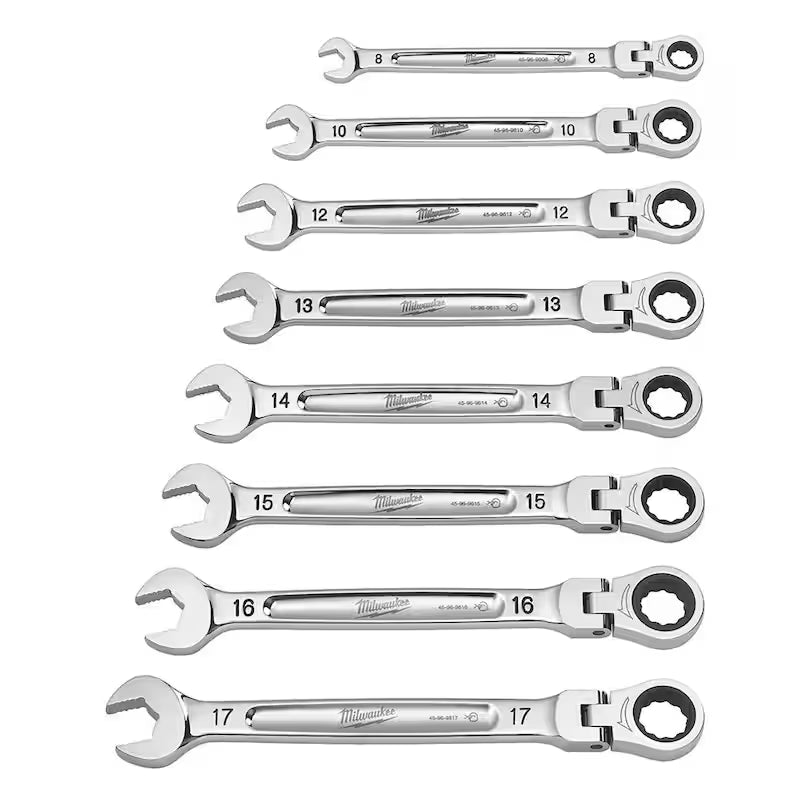 17-Piece Flex-Head Ratcheting Combination Wrench Set Metric A516579