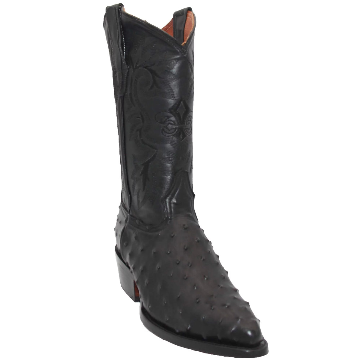 Leather Ostrich Quill Print Cowboy Boot O51228