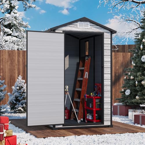 All-Weather Resin Shed with Window, Lockable Door and Vents Z1840