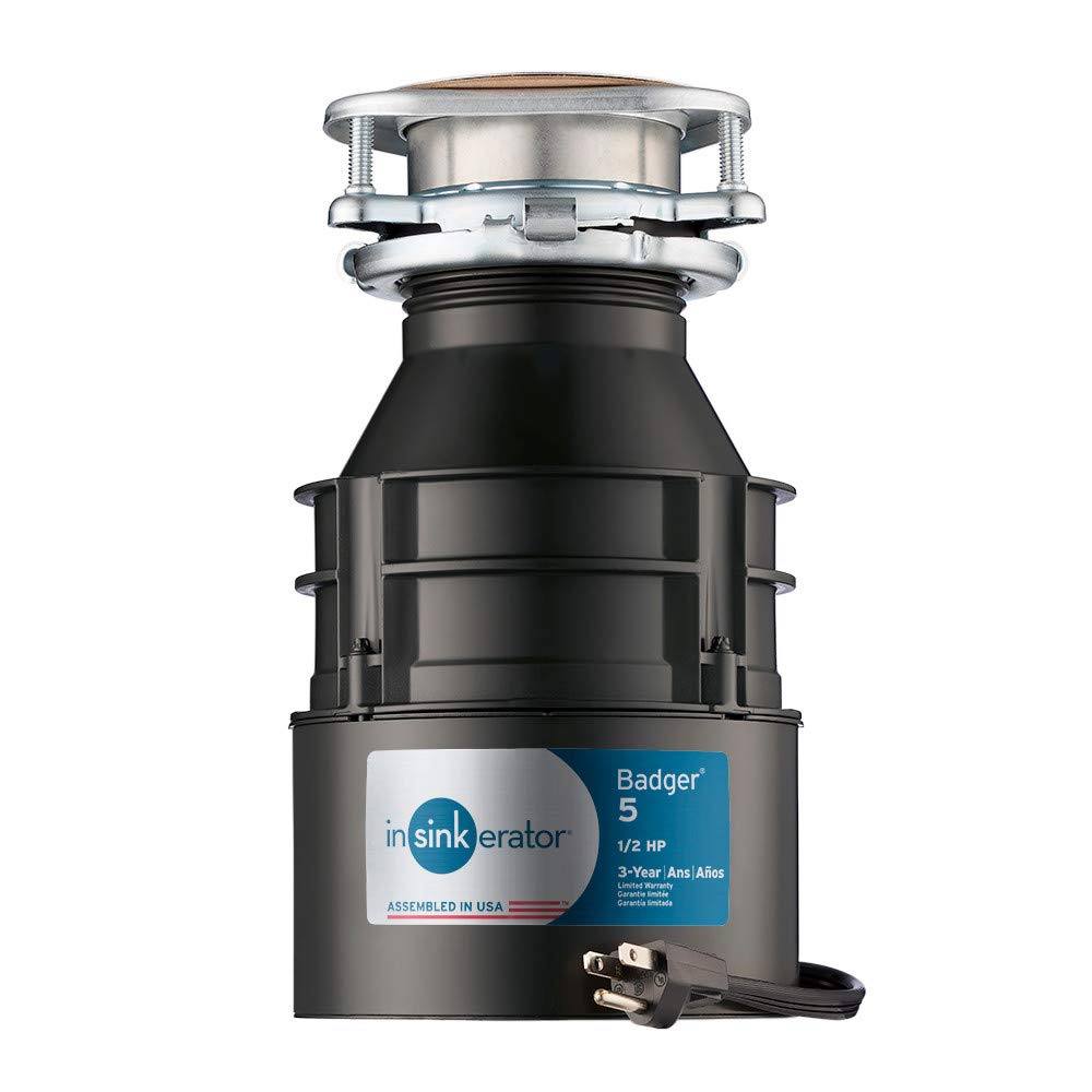 Black 1/3 HP Continuous Feed Garbage Disposal, Black 1/2 HP Continuous Feed Garbage Disposal G8052