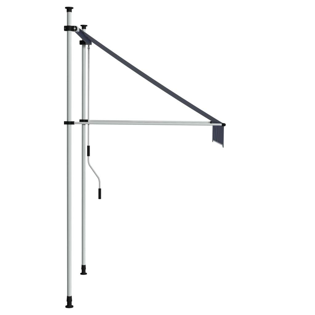 Blue and White Stripes Retractable Awning L76804