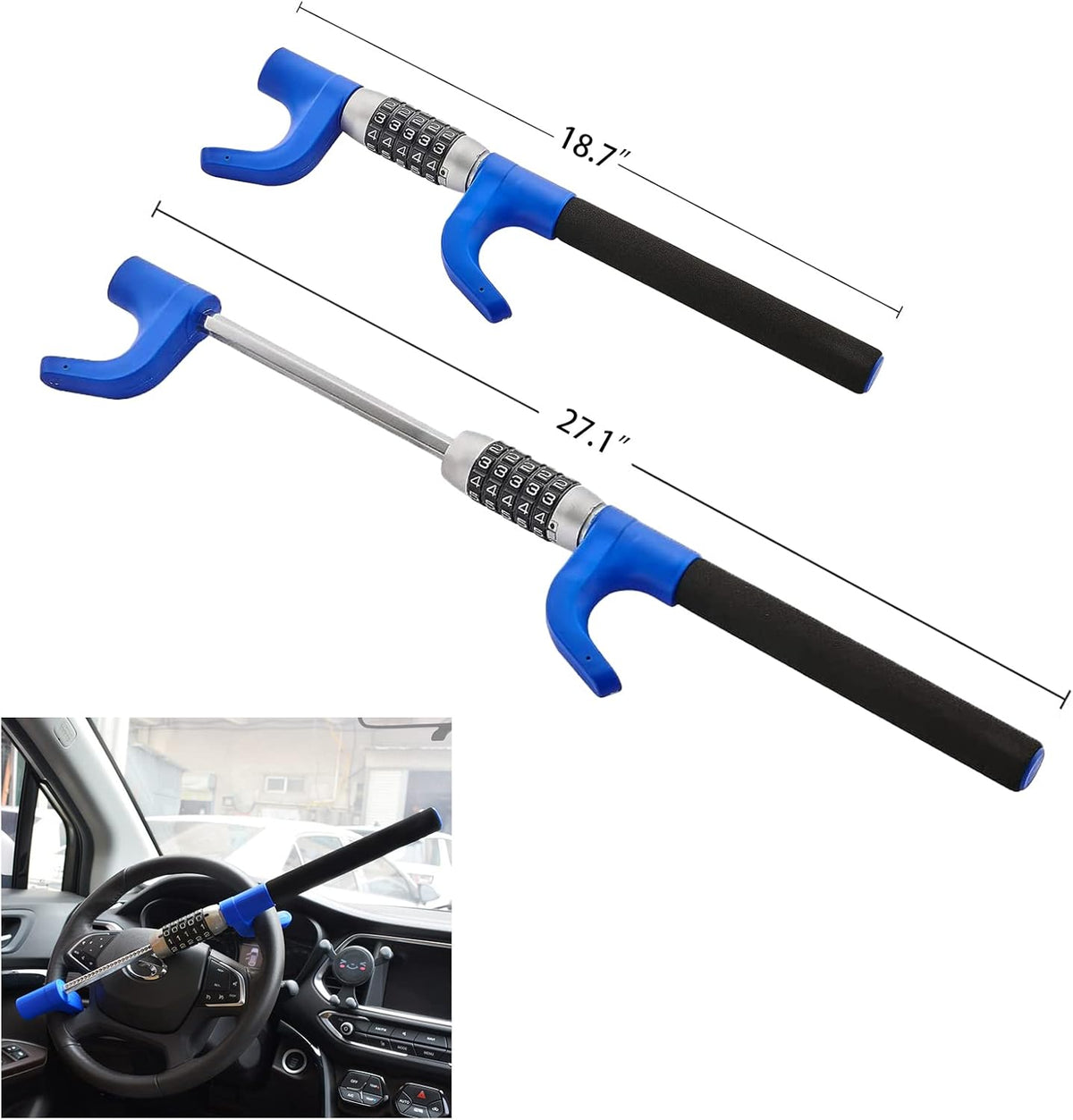 Universal Anti Theft Steering Wheel Lock X40668