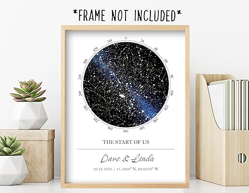 Custom Star Map Unframed Star Prints N527