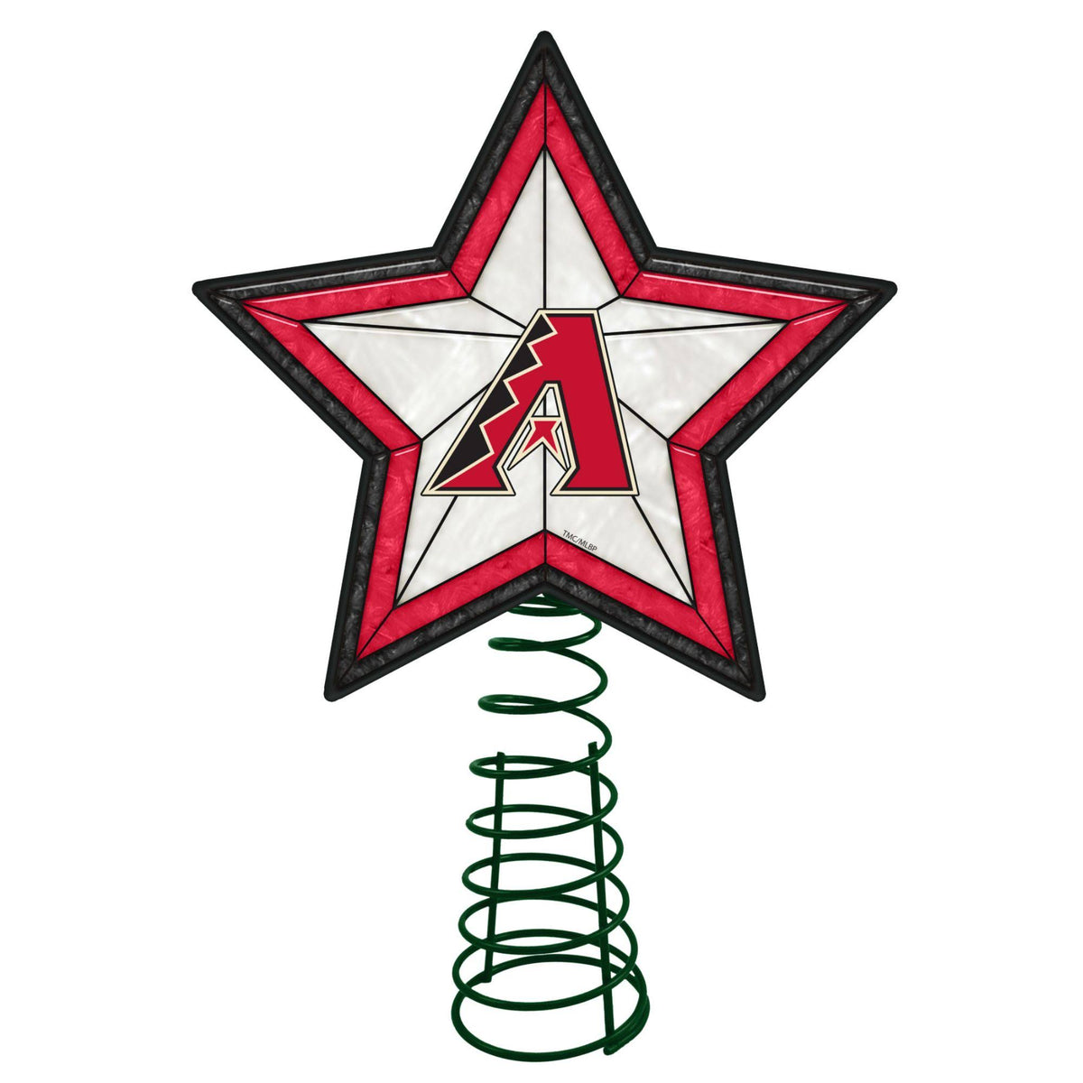 Lighted Black and Red Star Christmas Tree Topper X759