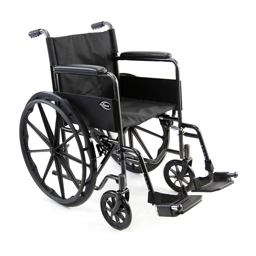 Lightweight Steel Wheelchair Fixed Armrest D182