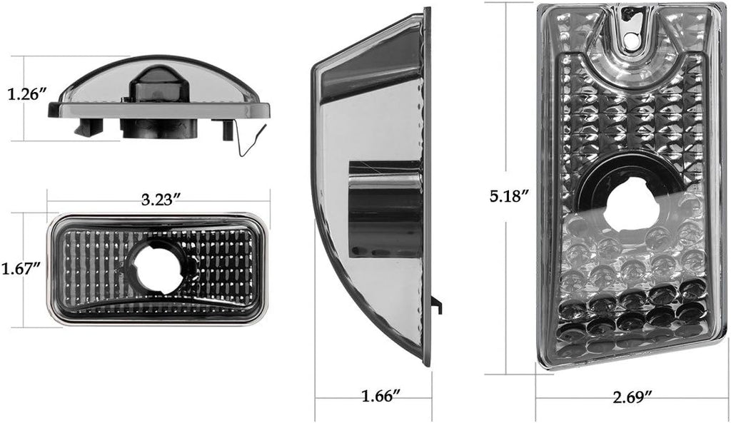 Smoked Housing Cab Roof Lights with T10 Halogen Bulbs Z9308
