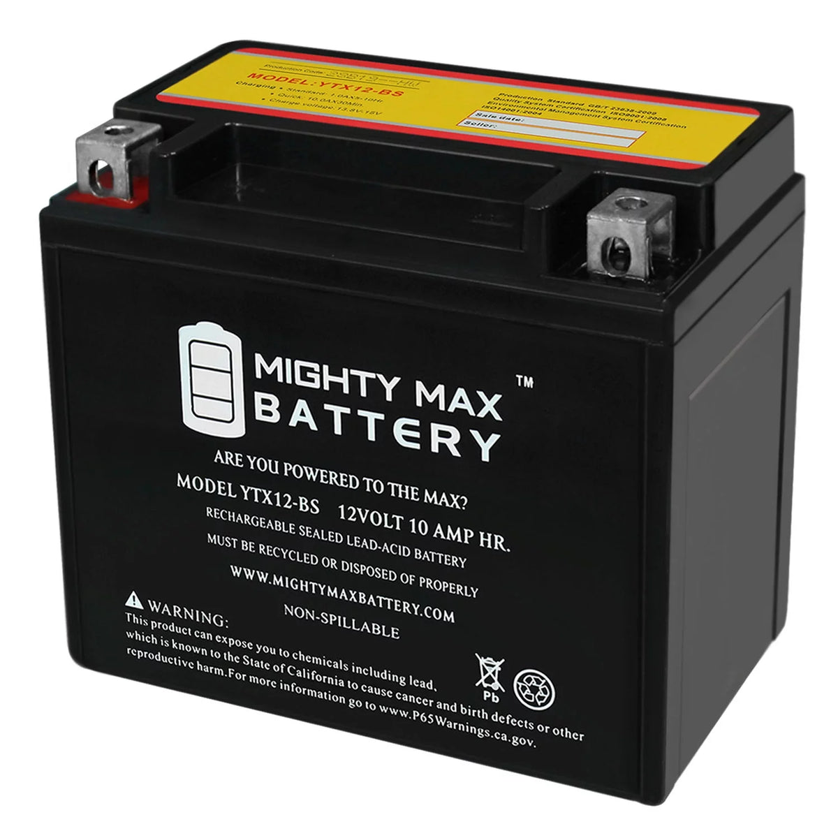 12 Volt 180 Power Sports Battery L40517