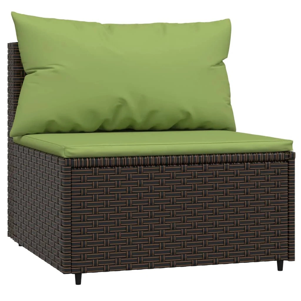 Brown Poly Rattan Patio Sofa with Cushions Z2259