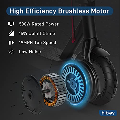 Electric Scooter with 500W Motor, 19 MPH, 25 Miles Range, Folding L823056