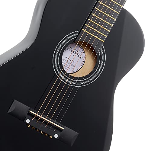38-inch Beginner Acoustic Guitar Package Black H863