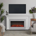 White Electric Mantel Fireplace R48301