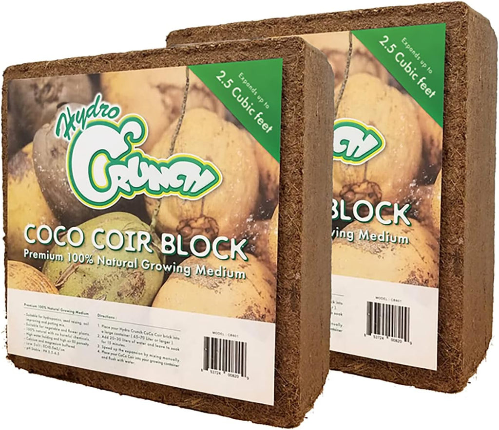 Coco Coir Block 2.5 Cubic Ft Block (2-Pack), Brown O77564