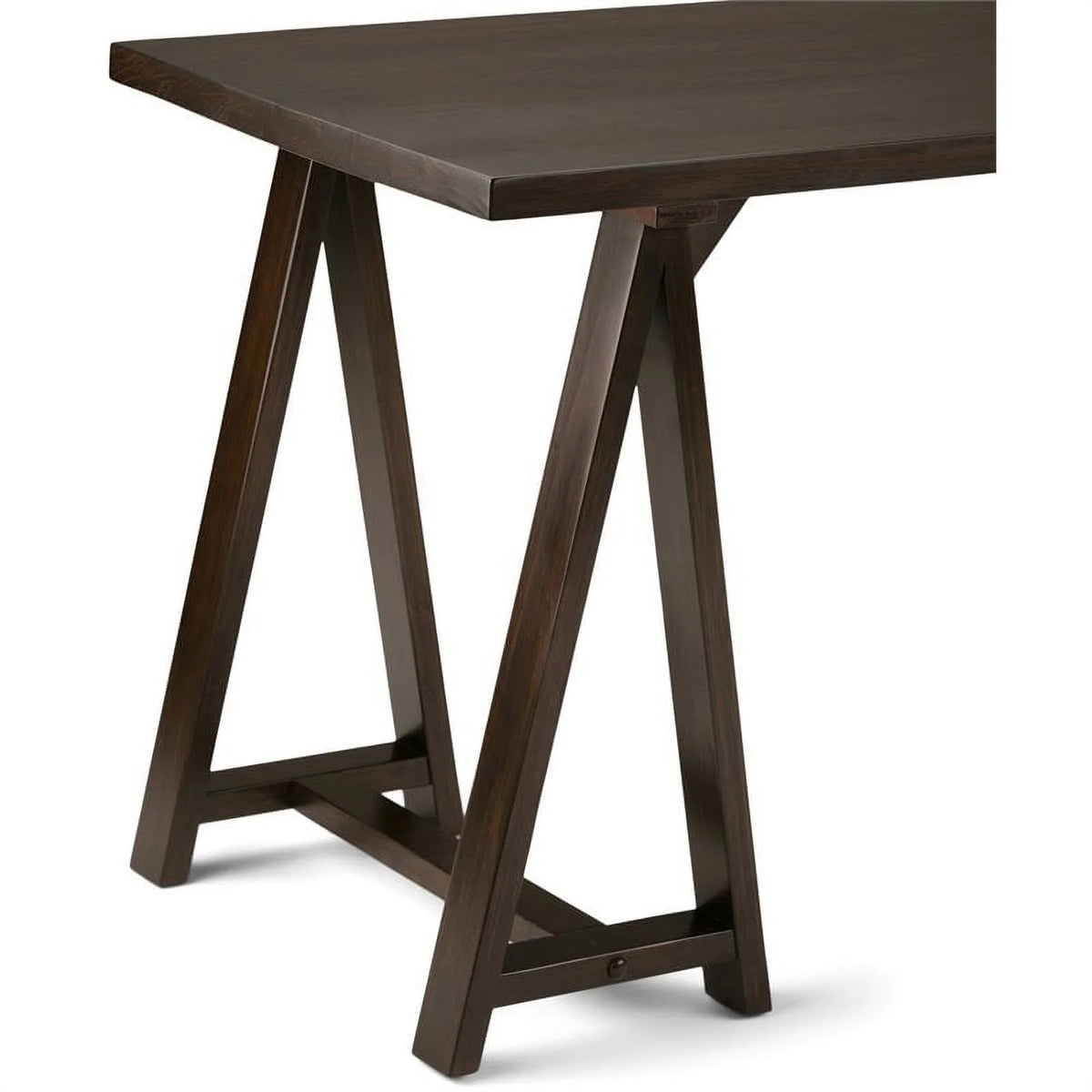 Solid Wood Writing Desk in Dark Chestnut Brown U5560