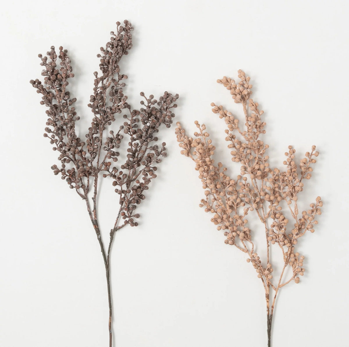 Artificial Dried Blush Berry Stem Set of 2 W86000