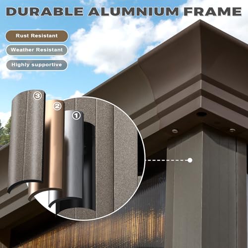 12' x 15' Aluminum Frame Polycarbonate Roof Sunroom F919741