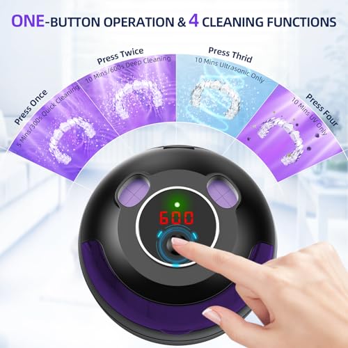 Ultrasonic Retainer Cleaner with 200ML Capacity, 45kHz, 4 Modes X16182