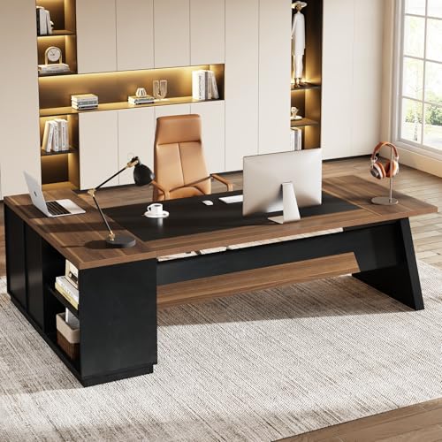78" L-Shaped Desk with Drawers and File Cabinet A5068