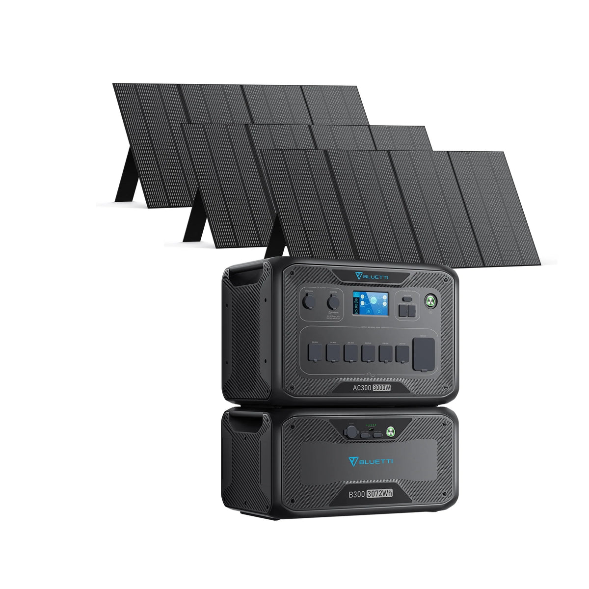 Modular Power System With 3 Pcs Solar Panels 350W, 3000W AC Outlets S8867
