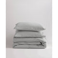 Light Grey King Cal King Organic Cotton Waffle Duvet Cover Set A371540