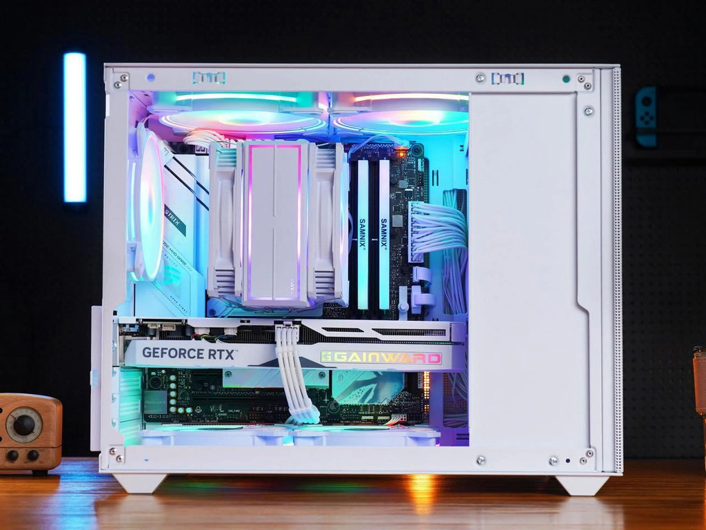 Mini Micro ATX Tower Computer Case with Tempered Glass Side D804