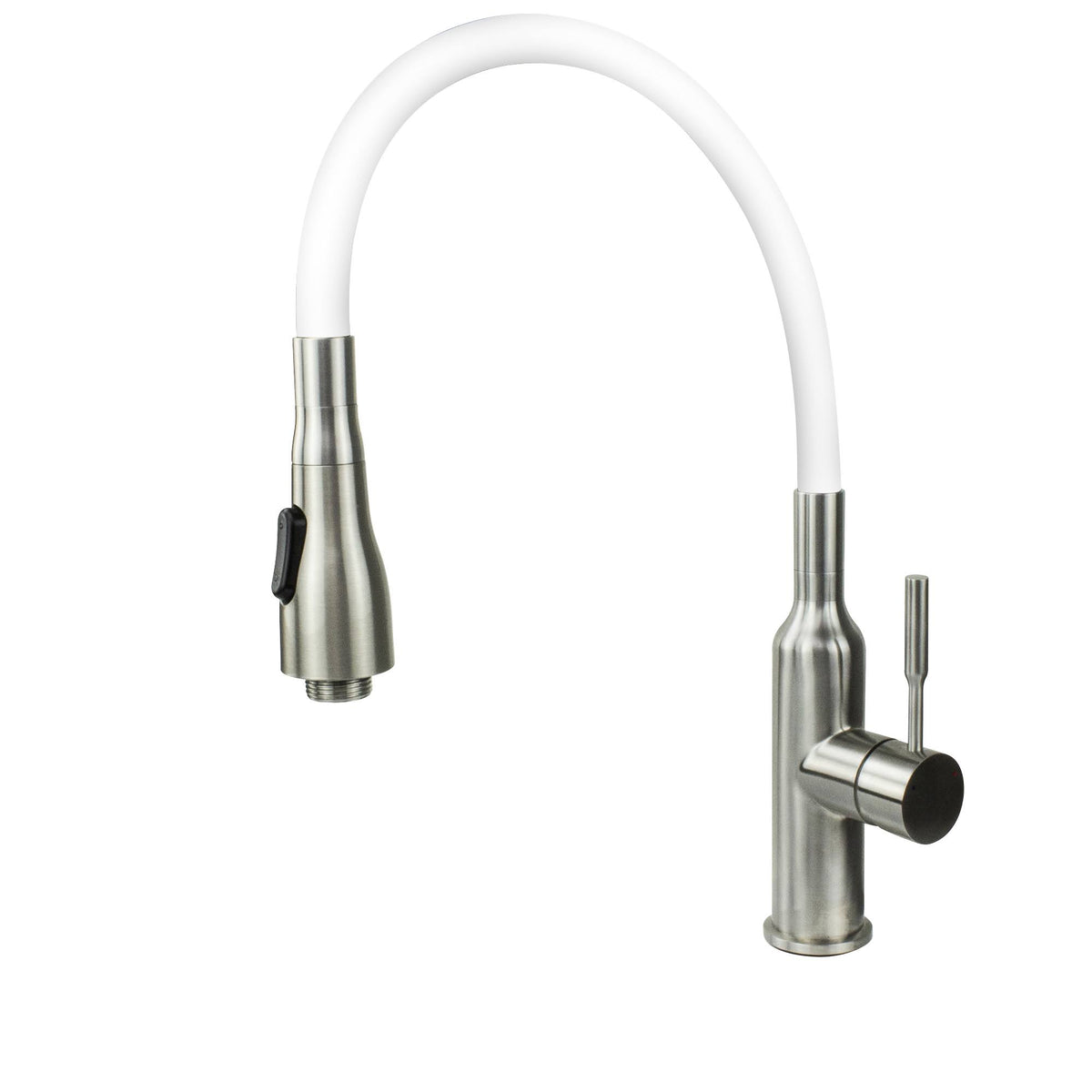 White 24-in Laundry Cabinet Sink with Stainless Steel Faucet and Basket E58064
