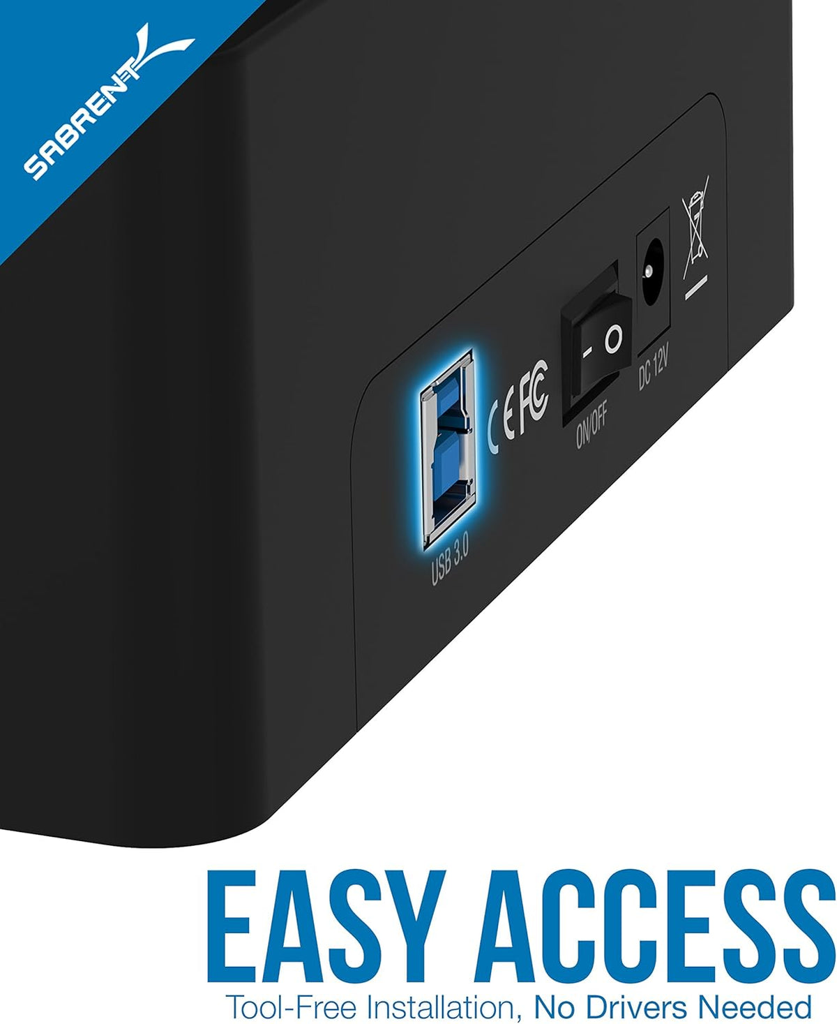 USB 3.0 to SATA Dual Bay External Hard Drive Docking Station for 2.5 or 3.5in HDD SSD with Hard Drive Duplicator Cloner Function 10TB Support Pack of 2 B9013