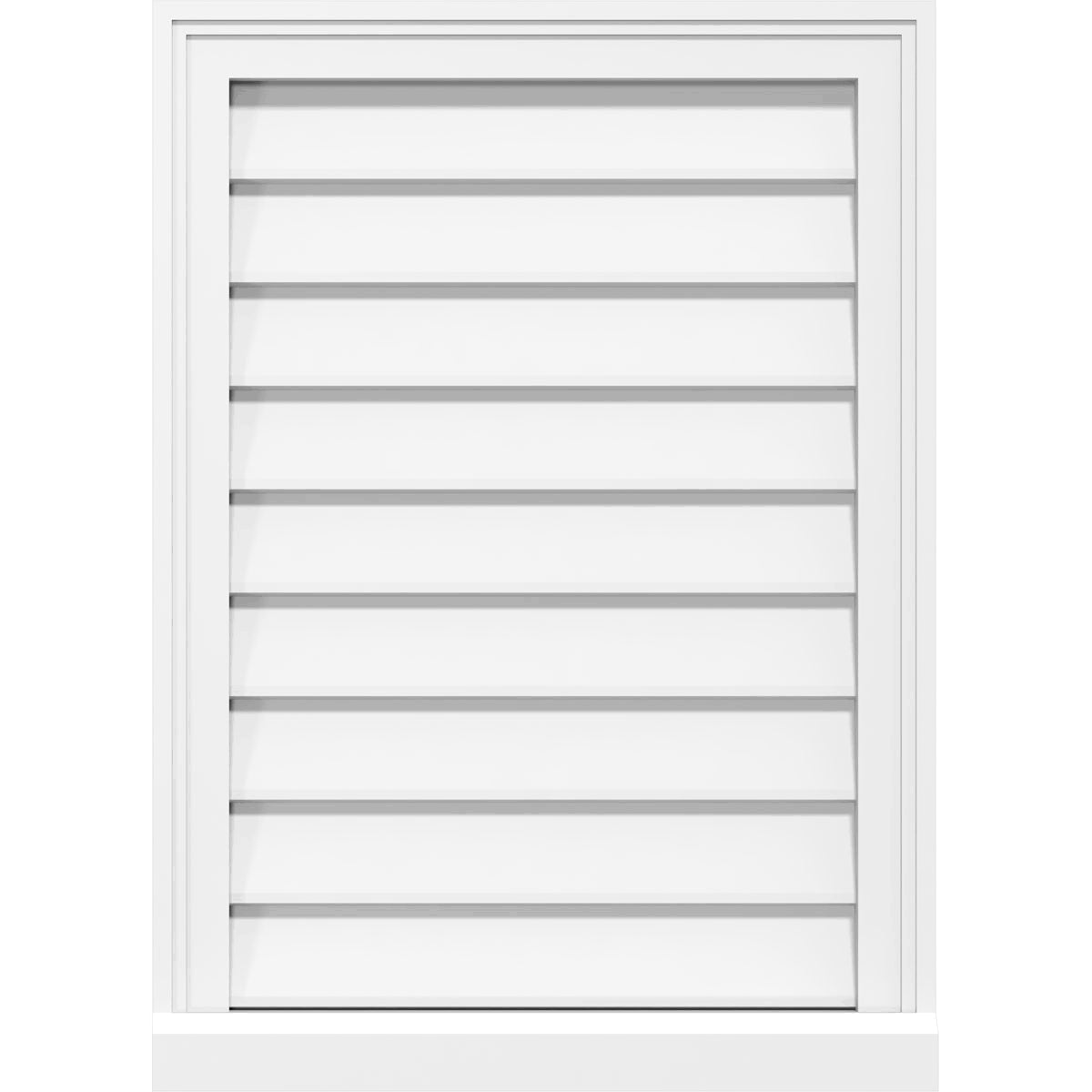 PVC Vertical Surface Mount Gable Vent with Brickmould I253