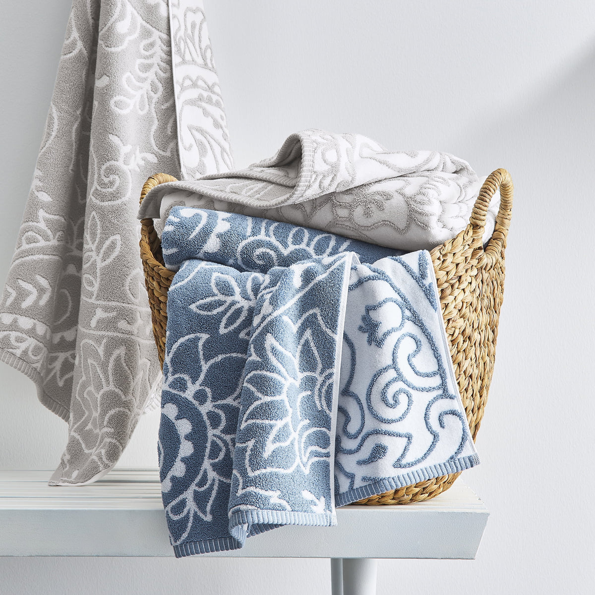 6 Piece Heathered Towel Set T264