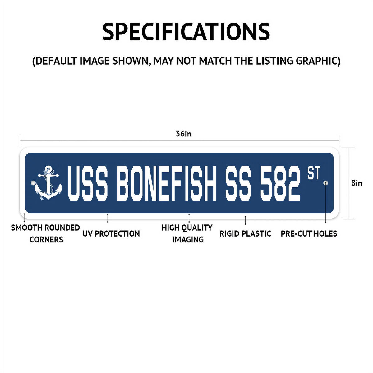 USS New Jersey Street Sign M10311