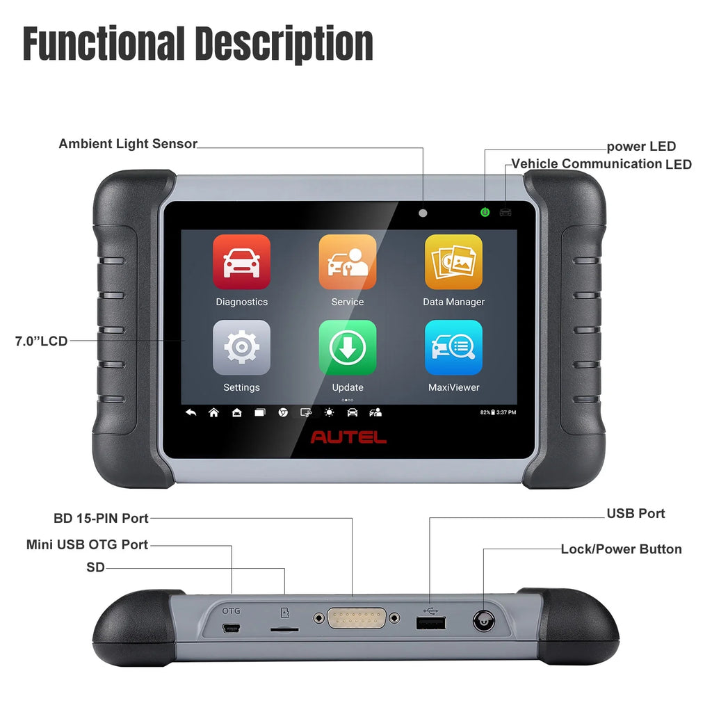Autel MaxiCOM MK808Z Bi-Directional Full System Diagnostic Tablet J866