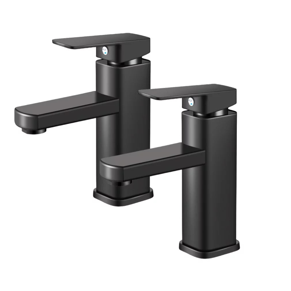 2Pack Single Handle Black Bathroom Sink Faucet Z869023