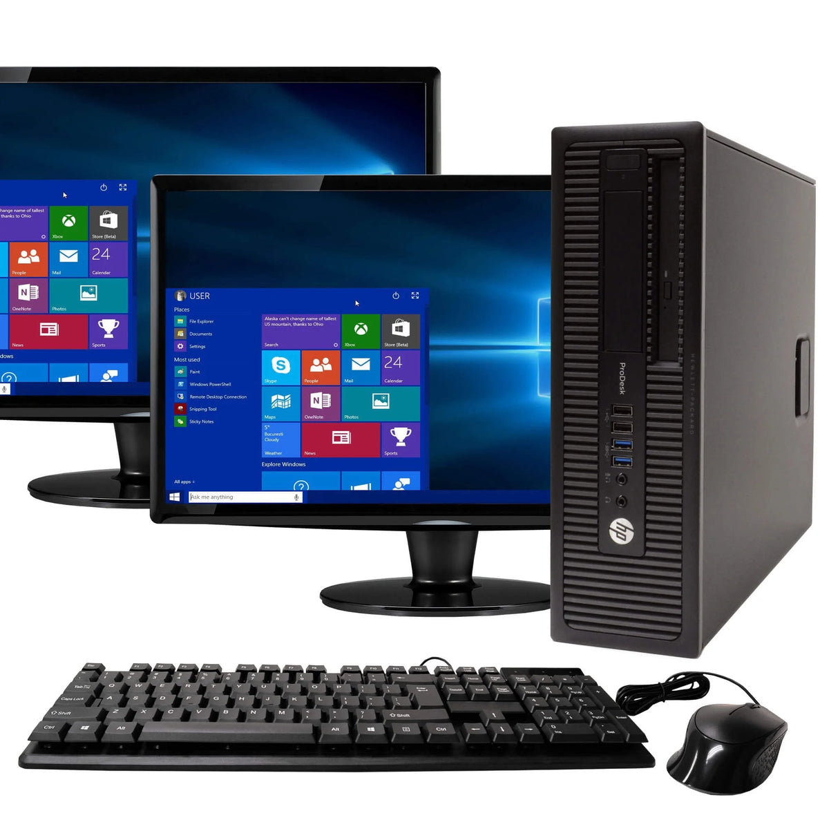Pre-Owned Desktop Computer PC, Intel Quad-Core i5, 240GB SSD, 16GB DDR3 RAM, Windows 10 Home, 22in Monitor, Keyboard and Mouse A260120