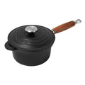 Matt Black Wooden-handled Casserole Z6941
